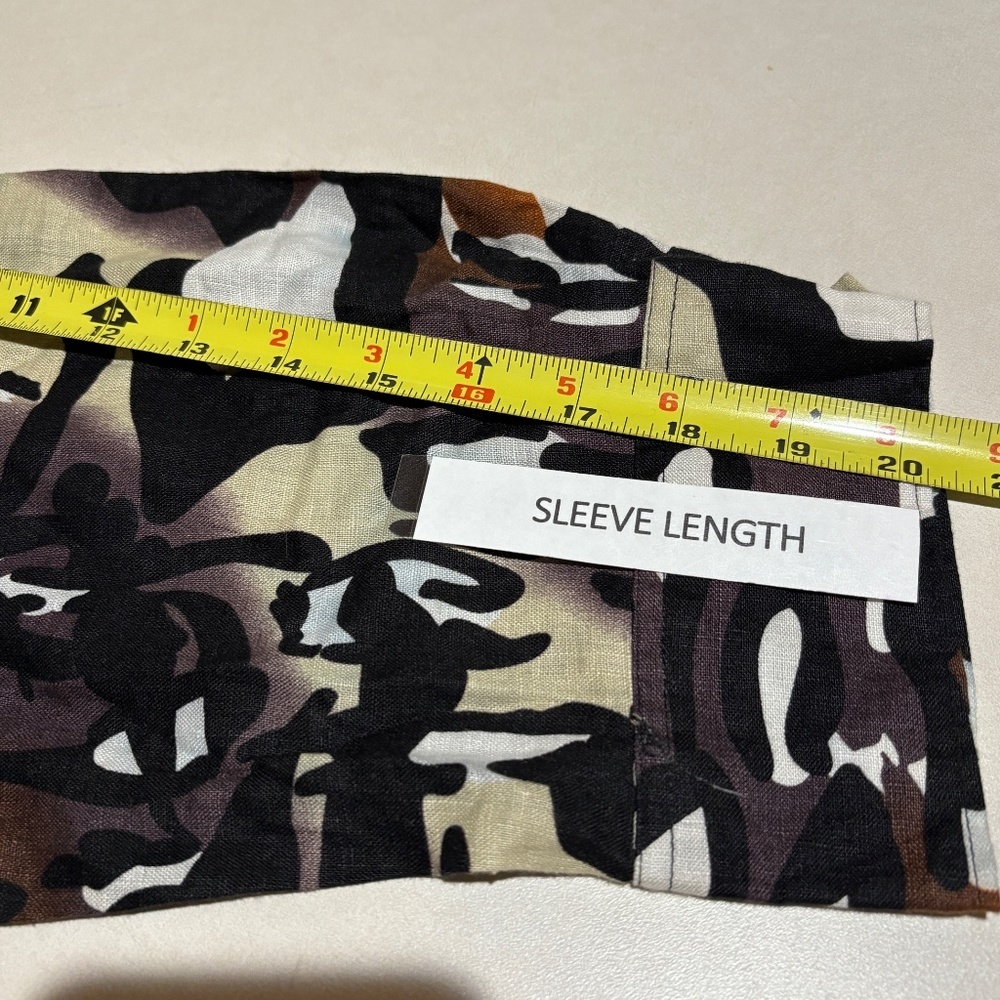 Women Long Sleeve Linen Button Up Tunic Sz 48: 16 XL Lagenlook‎ In Linea Firenze - Picture 7 of 9